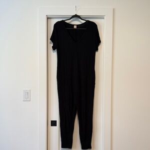 Black S+T V-Neck Jumpsuit